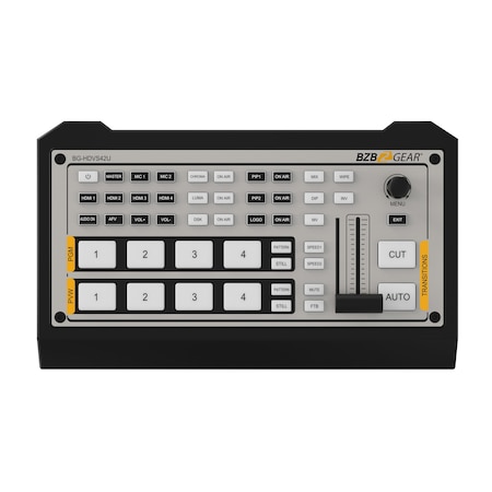 Bzbgear 4-Channel 1080P FHD Live Streaming HDMI Mini Switcher Mixer with HDMI/USB-C Output BG-HDVS42U